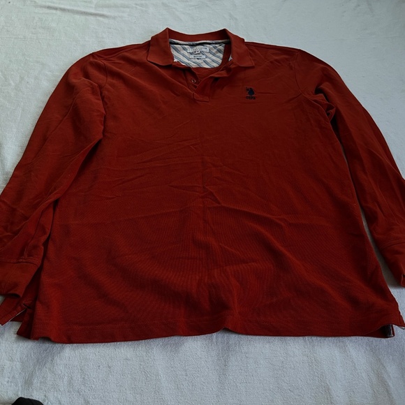 Orange Long-Sleeve Polo – XL – Like New – Unisex - Picture 2 of 5